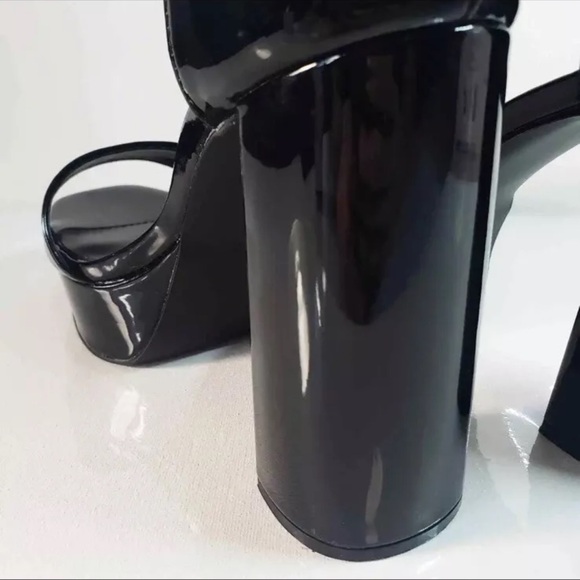 Madden Girl Omega Platform Heels Womens Size 7.5 Black Buckle Closure Party Pump - Picture 8 of 10